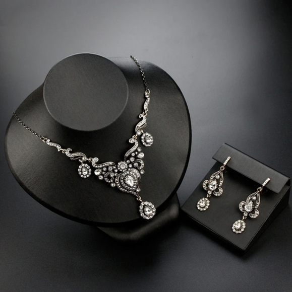 Turkish Vintage Look Jewelry Set for Women,NEW,Antique,Wedding Set, HandmadeGift - Picture 11 of 12